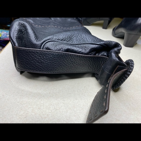 Cole Haan Western Stitch Leather Buckle Hobo Hand Bag TT22 - Picture 5 of 12